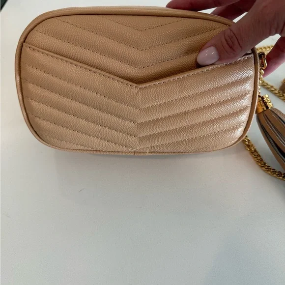 YSL Beige Quilted Crossbody Bag - Picture 3 of 8